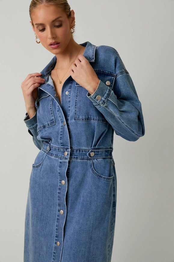 Up For It Denim Dress