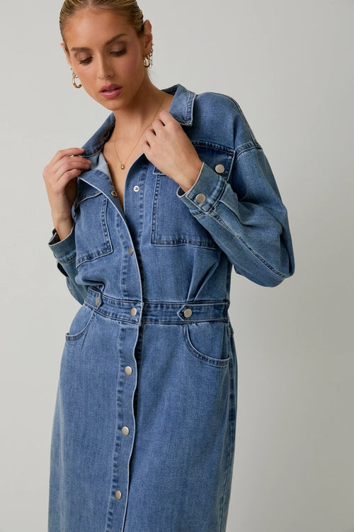 Up For It Denim Dress