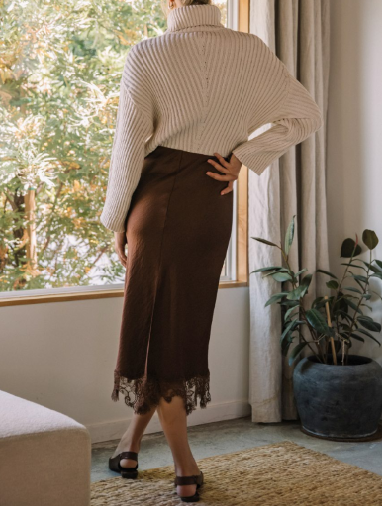 Chocolate Charm Slip Skirt