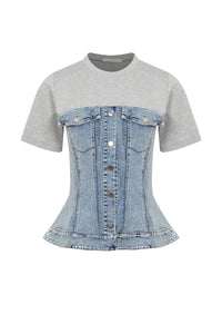 Tres Chic Denim Top