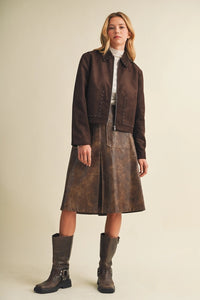 Paige Leather skirt