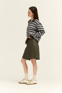 The Claire Leather Skirt