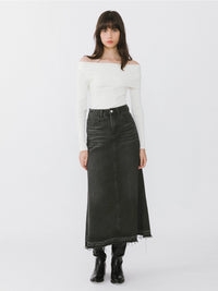 Serene Denim Maxi Skirt