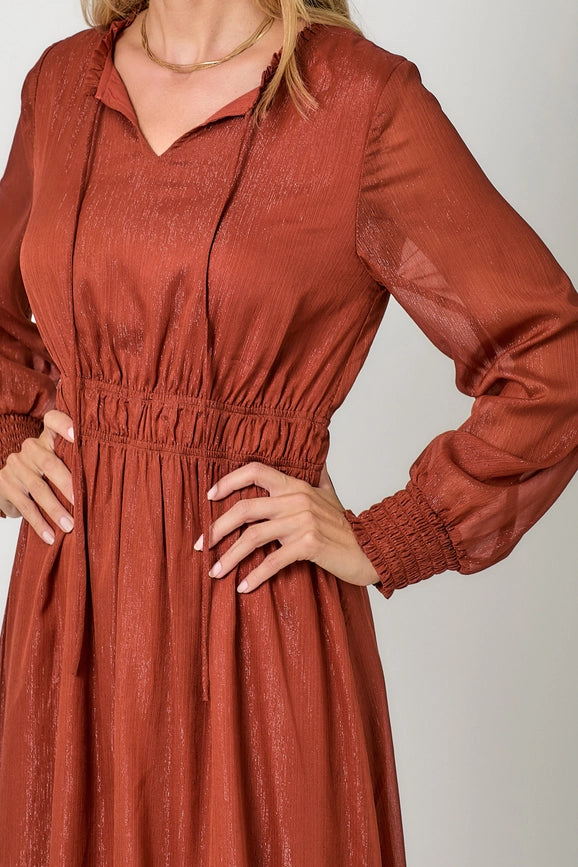 Pumpkin Spice Midi Dress