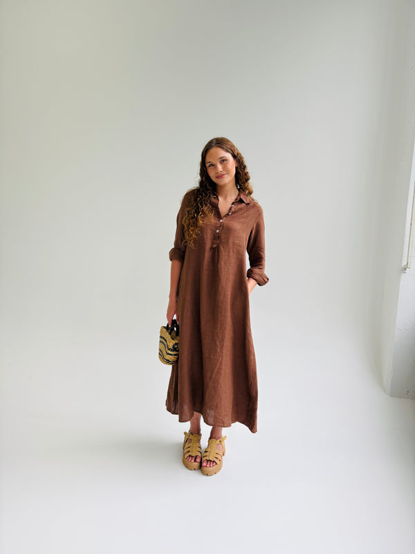 Cocoa Coast Linen Dress