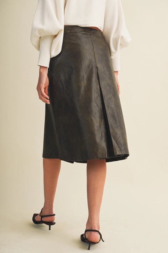 Paige Leather skirt