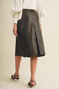 Paige Leather skirt