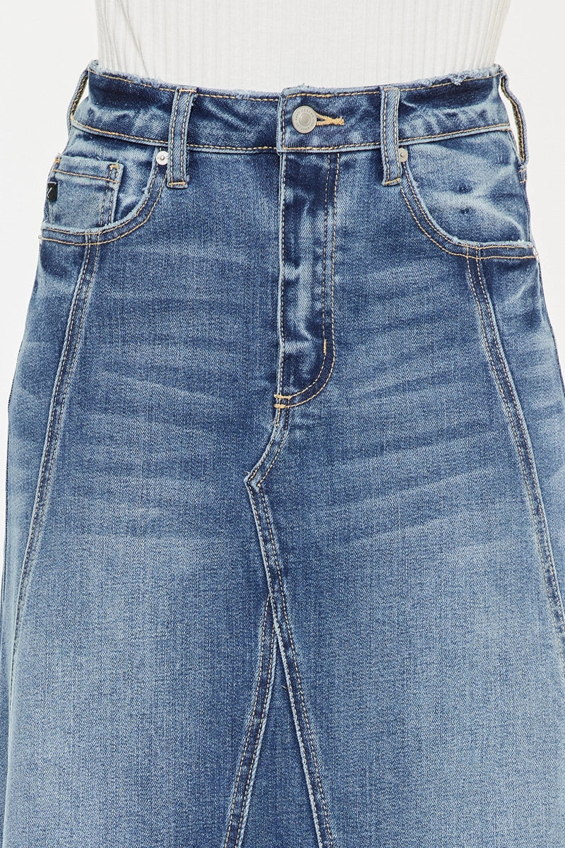 Virgo Flare Denim Skirt