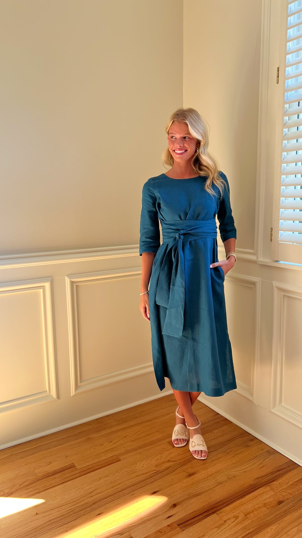 Dahlia Linen Wrap Dress DOLLY Dahlia Linen Wrap Dress DOLLY