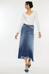 Virgo Flare Denim Skirt
