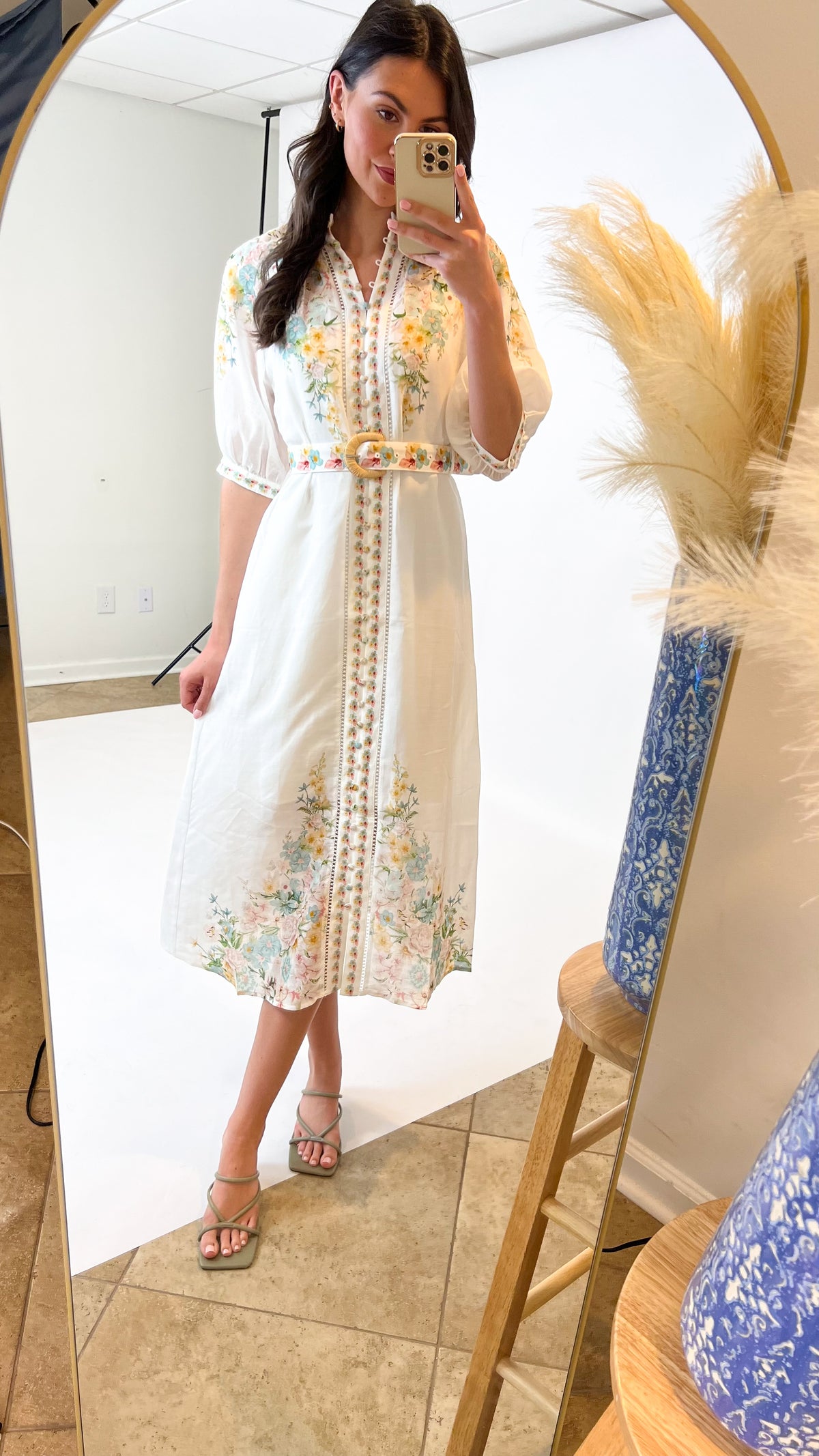 Royalty Floral Linen Dress