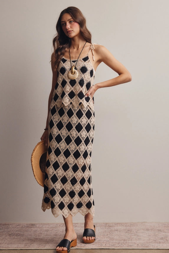 Diamond Club Crochet Skirt
