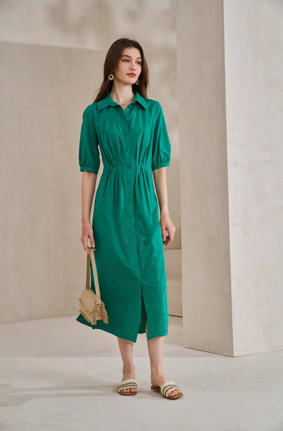 Green Envy Eyelet Dress – DOLLY