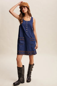 She Is Here Overall Dress