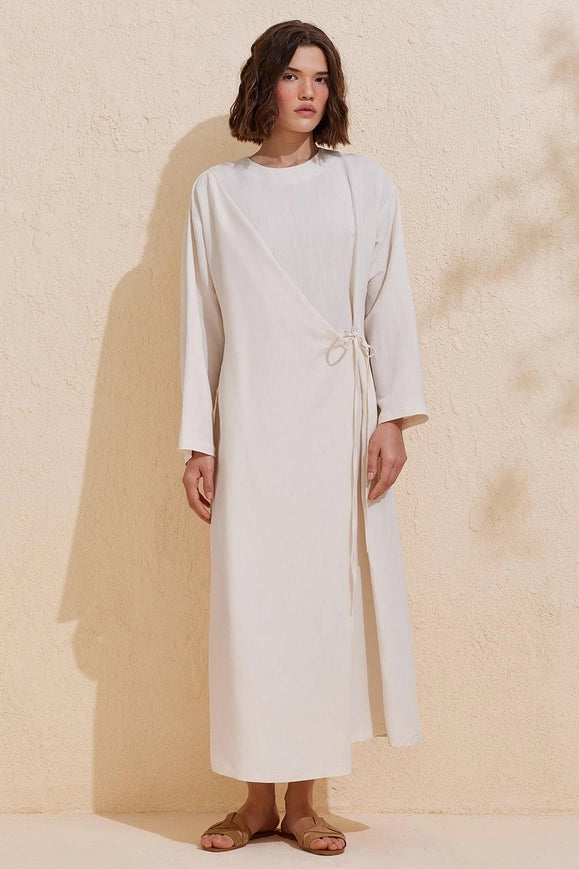 Enchanted Linen Wrap Dress