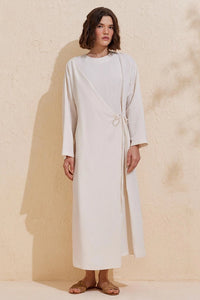 Enchanted Linen Wrap Dress