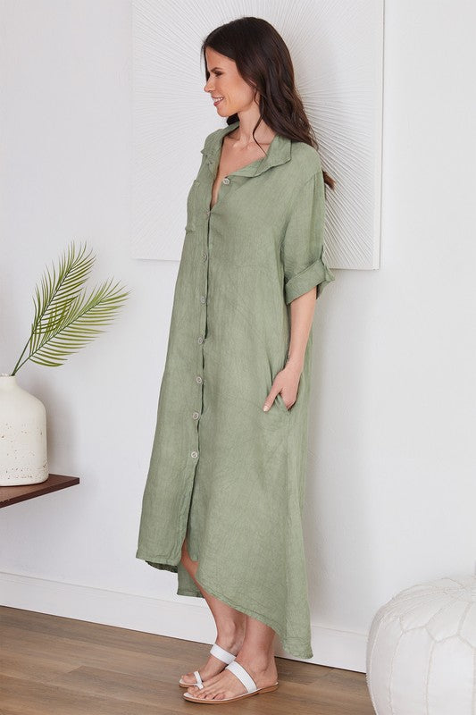 Level Up Linen Dress