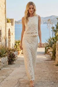 Floral Crochet Maxi Skirt