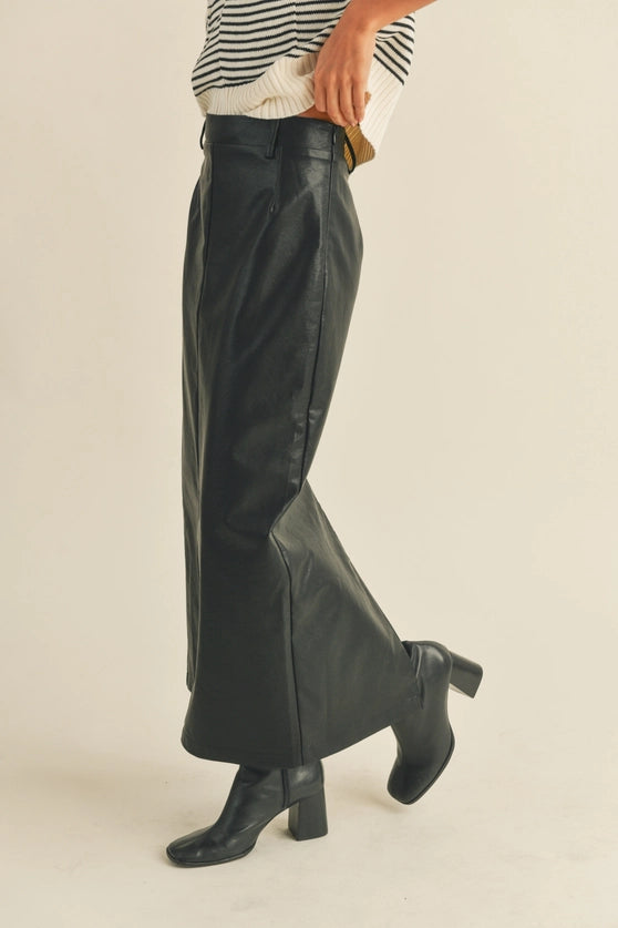 Brenda Leather Maxi Skirt