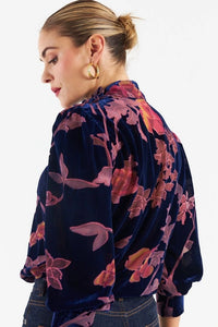 Velvet Floral Blouse
