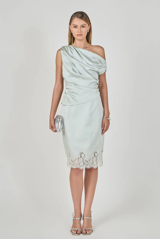 Minted Lace Slip Skirt
