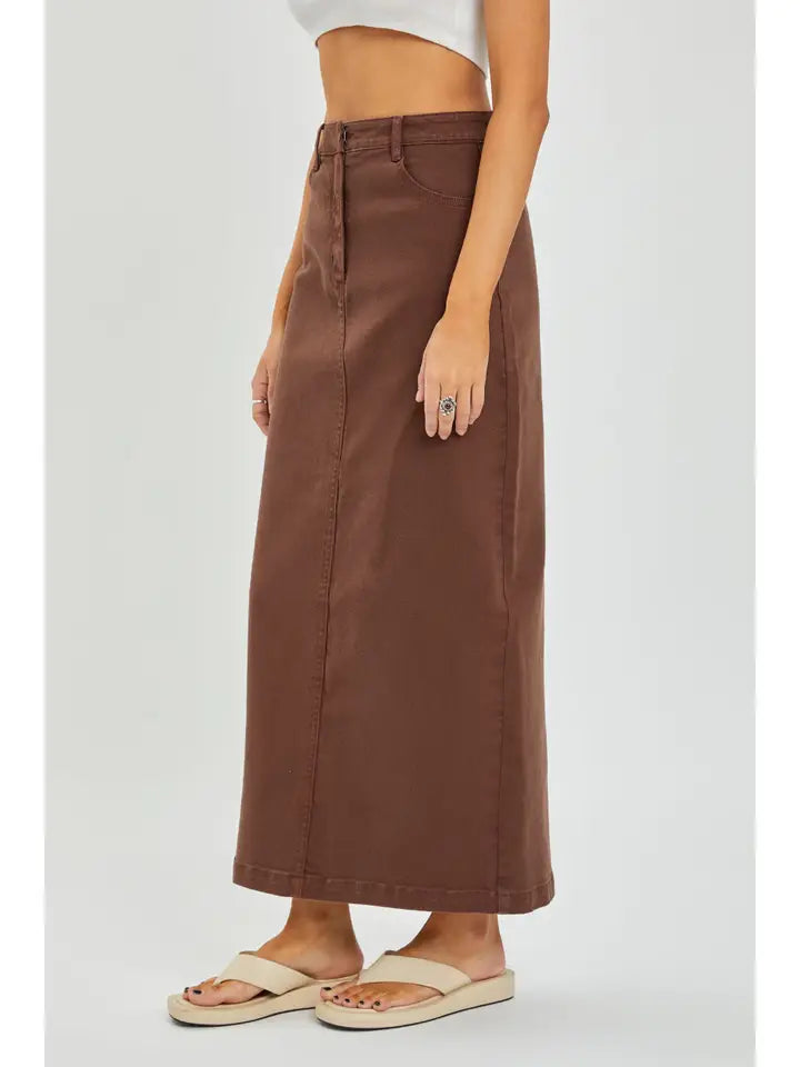 Impress Me Maxi Denim Skirt
