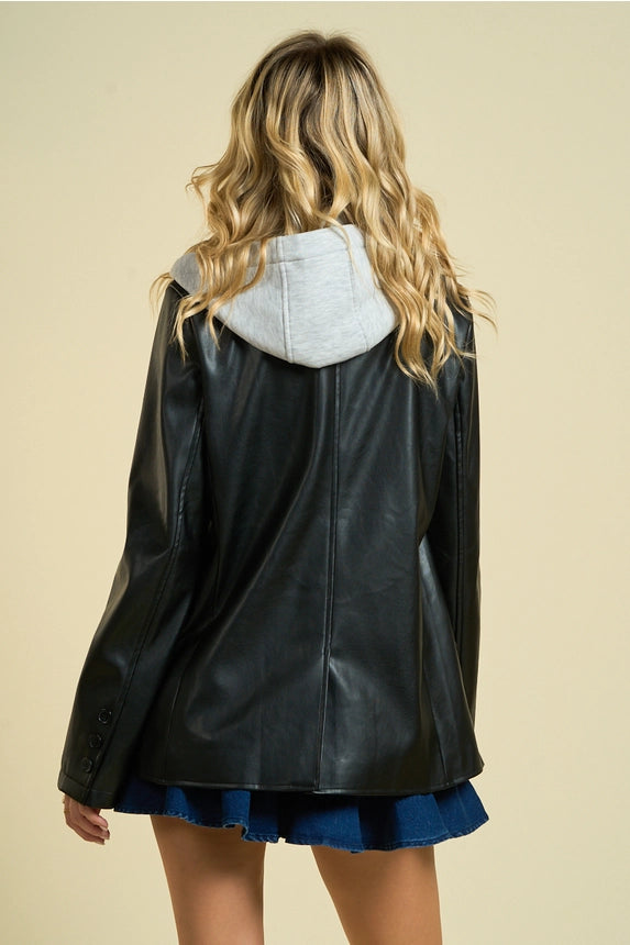 Hallie Leather Blazer
