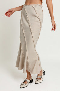 Gemini Denim Maxi Skirt