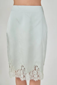 Minted Lace Slip Skirt