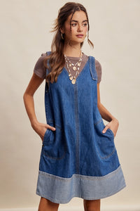 On It Denim Overall Dress
