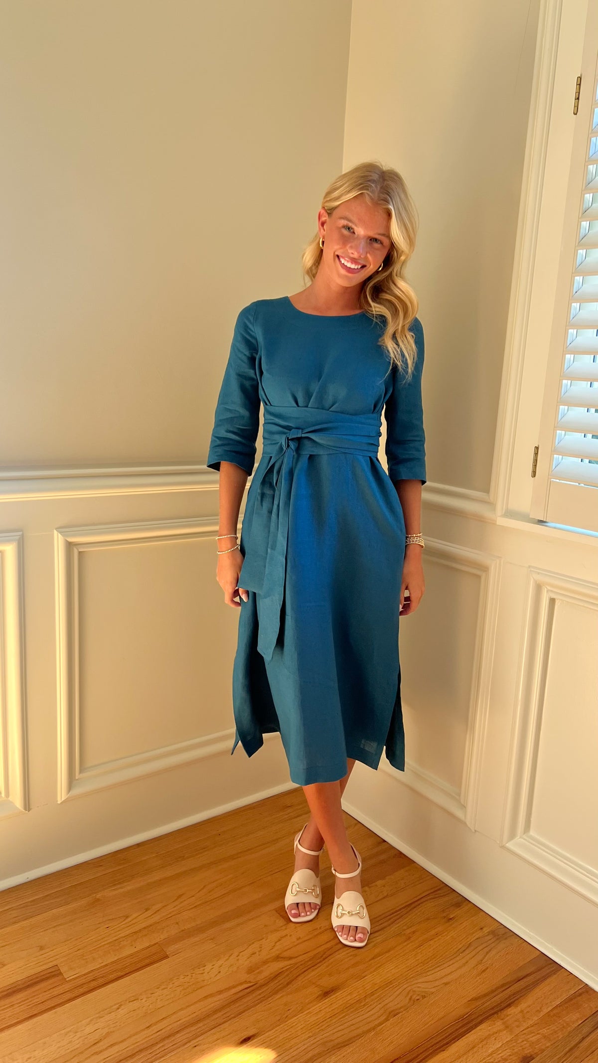 Dahlia Linen Wrap Dress