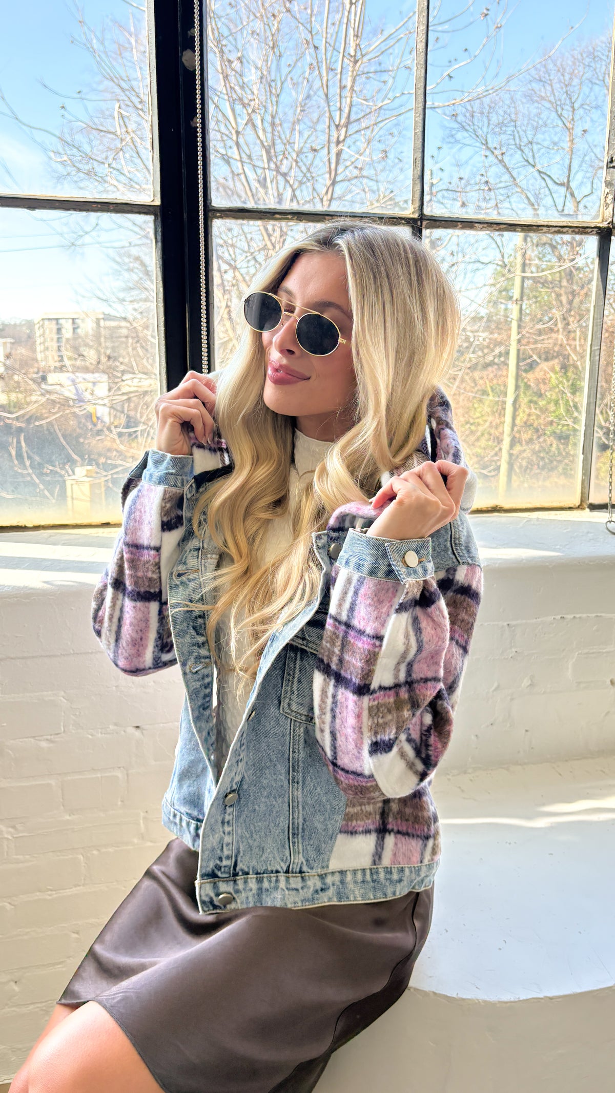 Playa Plaid Denim Jacket