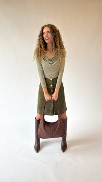 Bring It On Suede Skirt