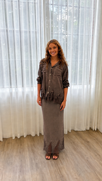 The Enchanted Lace Button Down Top