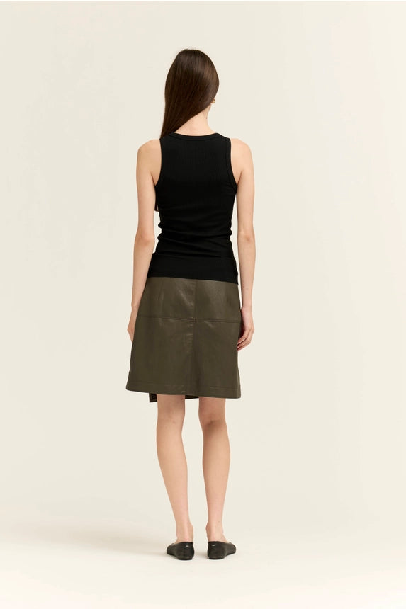 The Claire Leather Skirt