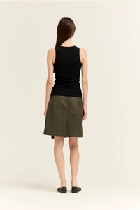The Claire Leather Skirt