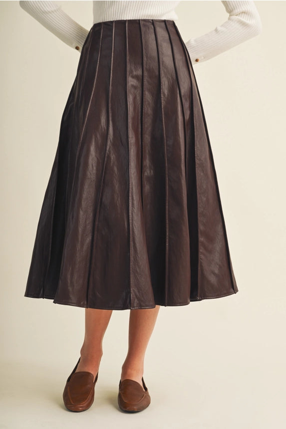 Brenda Pleated Midi Skirt