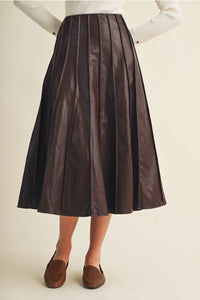 Brenda Pleated Midi Skirt