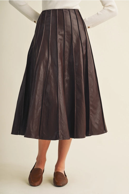 Brenda Pleated Midi Skirt