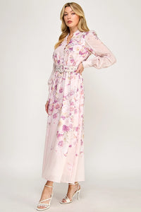 Pink Meadow Midi Dress