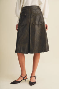 Paige Leather skirt