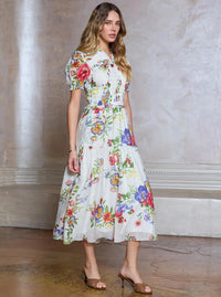 Botanical Garden Smocked  Dress