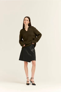 The Claire Leather Skirt