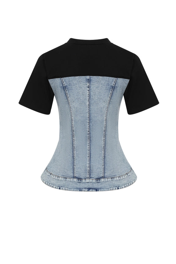 Tres Chic Denim Top