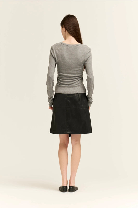 The Claire Leather Skirt