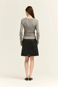 The Claire Leather Skirt