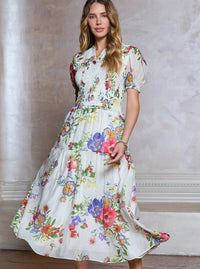 Botanical Garden Smocked  Dress