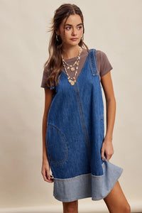 On It Denim Overall Dress