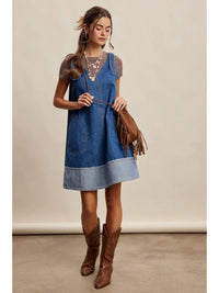 On It Denim Overall Dress