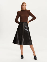 Pinch Me Leather Skirt